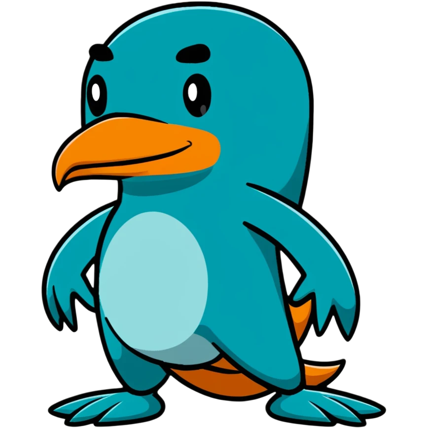 Perry the Platypus in agent pose emoji