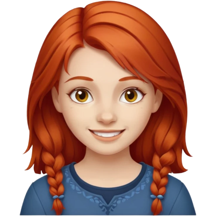 Рыжая девушка, 21 год, славянка, выражение лица заигрывающее emoji