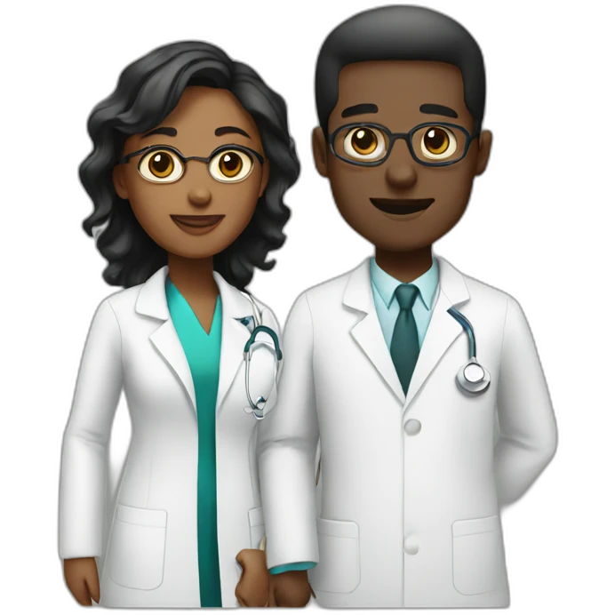 Black doctor and pharmacist emoji