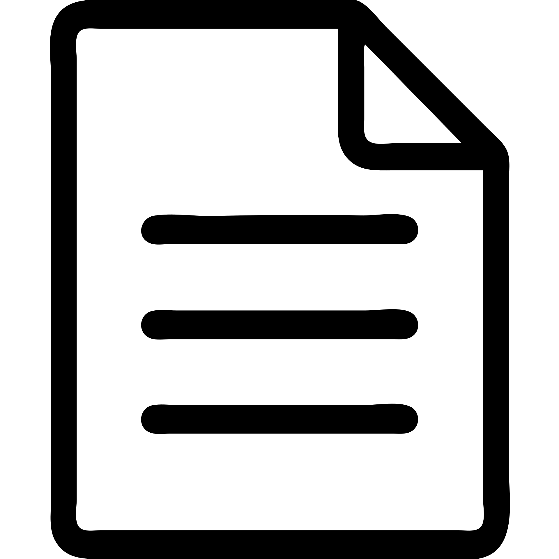 minimalistic bold black-and-white icon of a simple sheet of paper with three or four horizontal lines as list items, clean geometric lines, square, flat, no gradients, inspired by Netflix UI, vector style, suitable for dark and light mode emoji