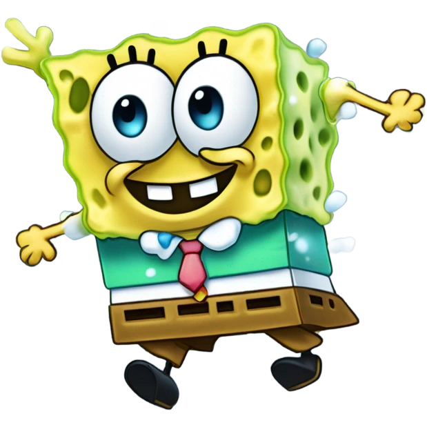SpongeBob in snowstorm  emoji