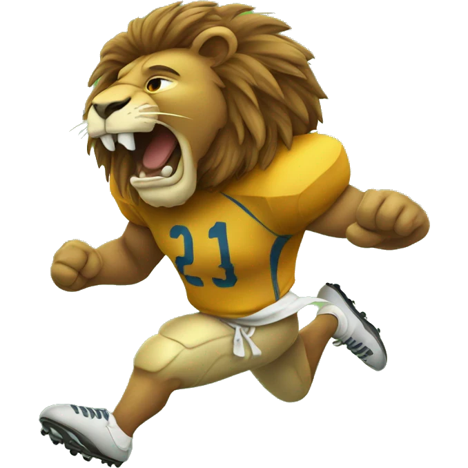 lion playing football emoji