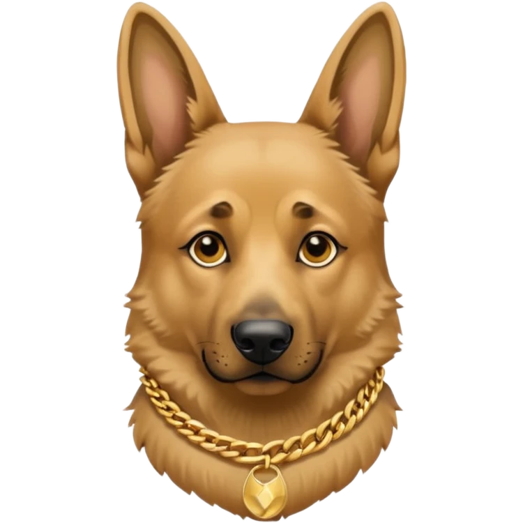 German shephard rapper head emoji