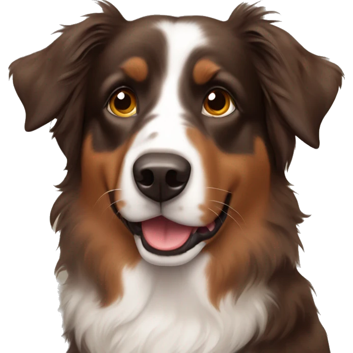 brown australian shepherd emoji