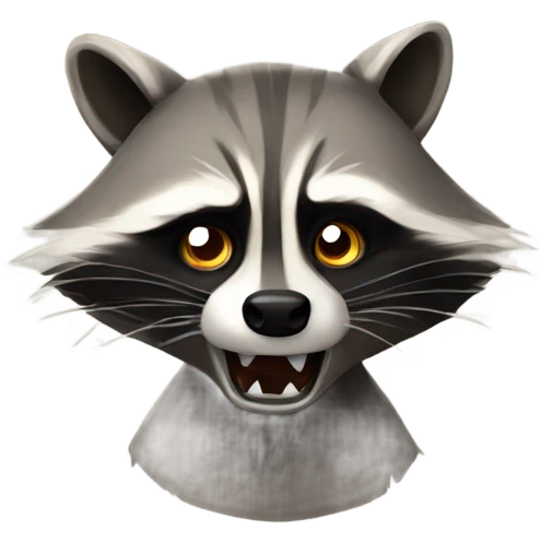 Angry raccoon emoji