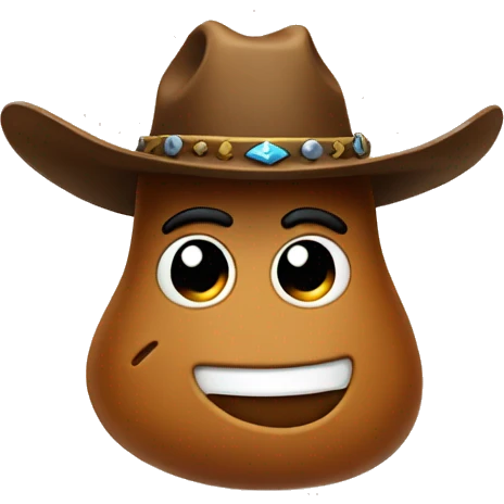 poo with cowboy hat emoji