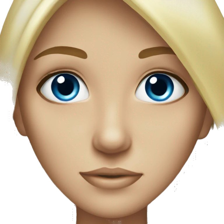 Blond Girls eyes blue  emoji