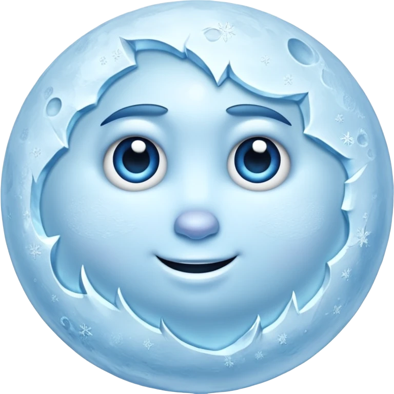 Frozen moon emoji