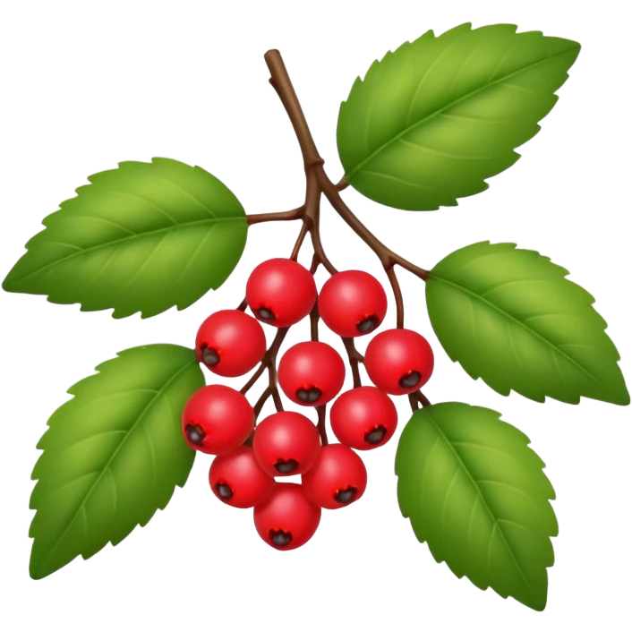 bush with a few berries emoji