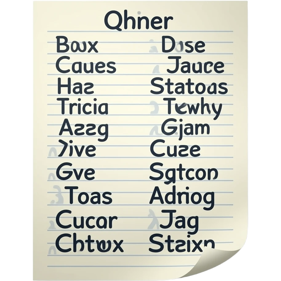 danh sách từ vựng emoji