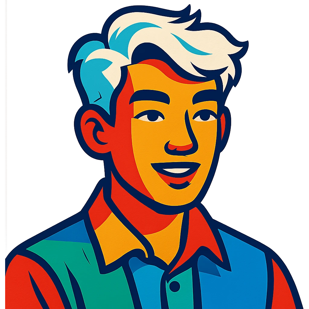 white haired handsome Chinese man in vibrant toon style, colorful and lively emoji