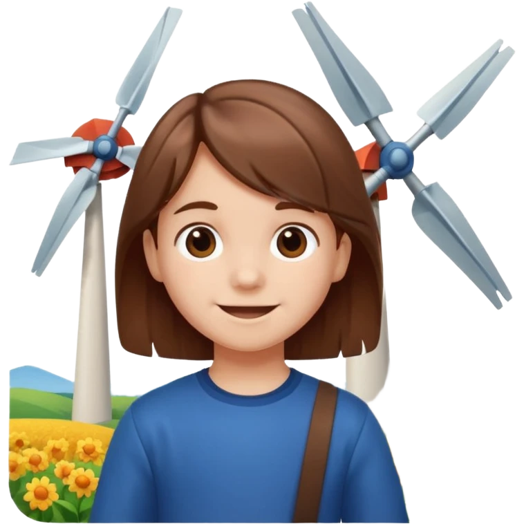 small Kid with Windmills emoji