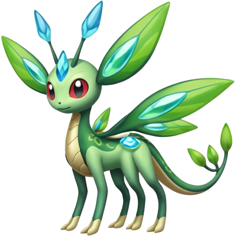 Meloetta-Flygon-Celebi-Cresselia-Zygarde-Electrike-Fakémon-fusion, full body emoji
