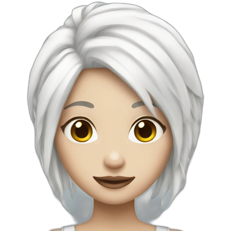 white spider girl with white hair emoji