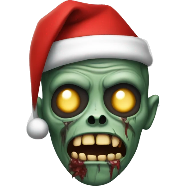 Zombie with Santa hat emoji