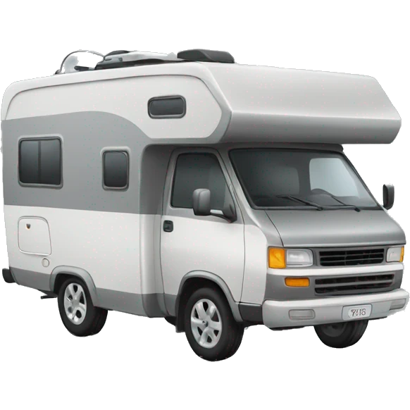 Grey camping car emoji
