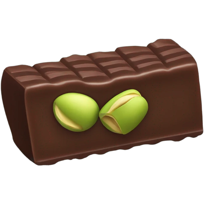 chocolate bar with pistachio filling emoji