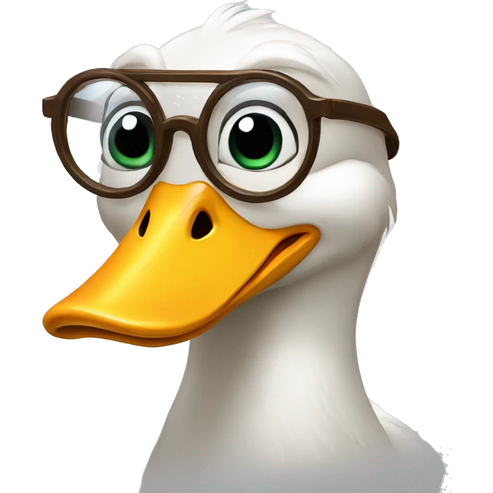 Canard avec des lunettes  emoji