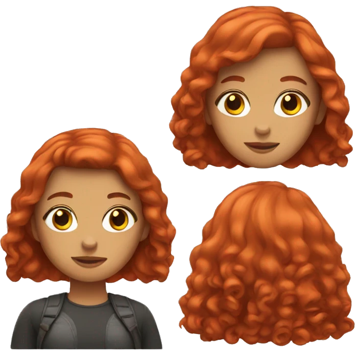 Girl with red hair emoji