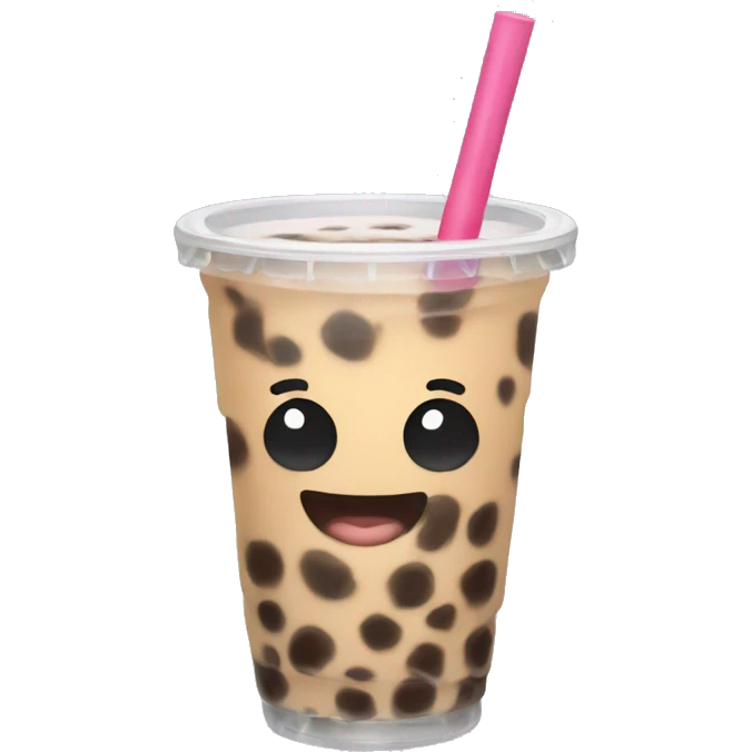Boba tea with pants on emoji