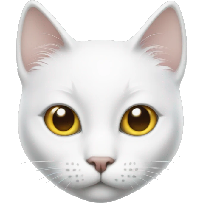 White cat with odd eyes  emoji