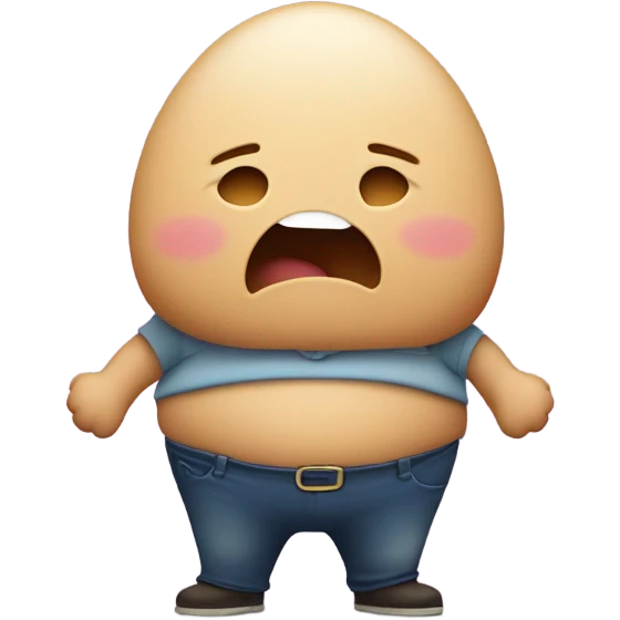 Funny bloated belly emoji