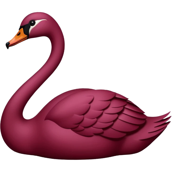 Maroon swan emoji