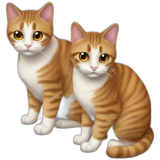 Deux chats emoji