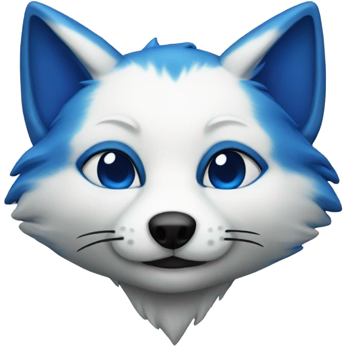 Blue kitsune emoji