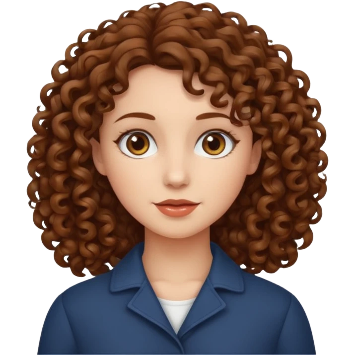 curly hair woman emoji