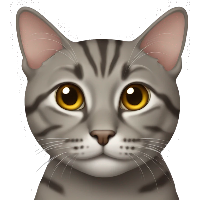 greyish brownish tabby cat emoji