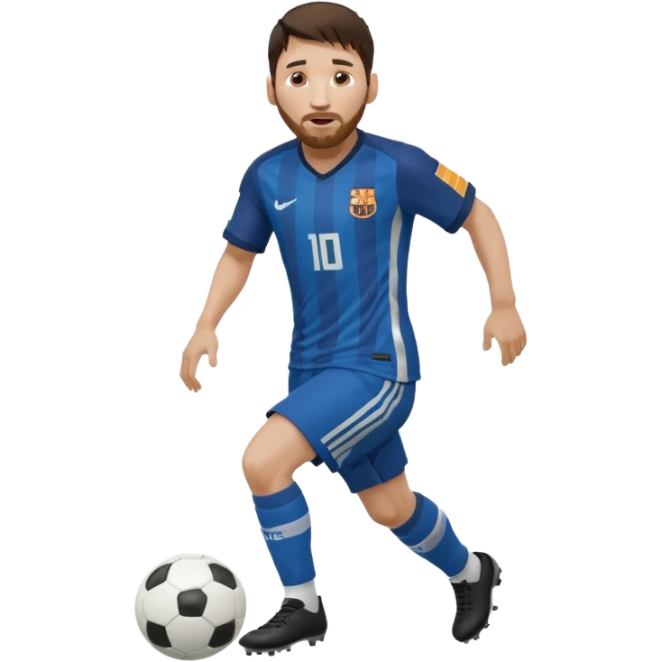 Lionel Messi dribbling emoji