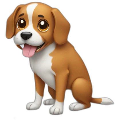 Dog with food emoji