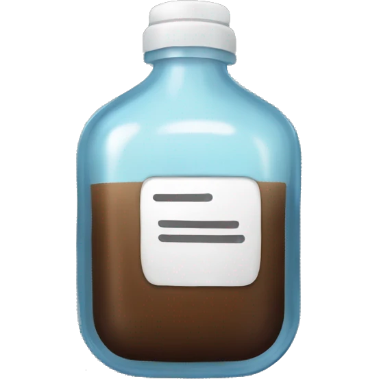 A bag of intravenous fluid, filled with coffee. emoji