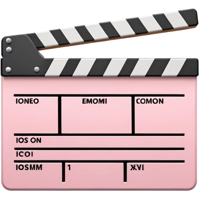 light pink clapperboard emoji