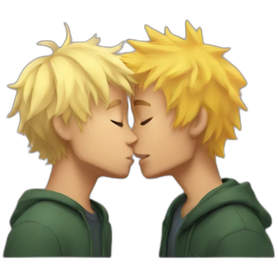 tweek and craig kissing emoji