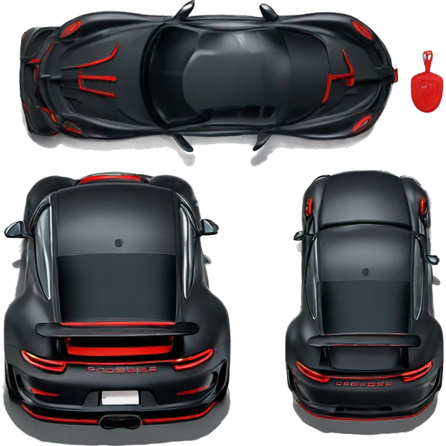 Black Porsche 992 GT3 RS with red details emoji