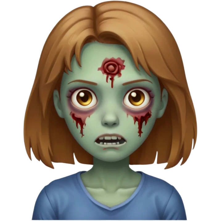 a zombie girl with light brown hair  emoji