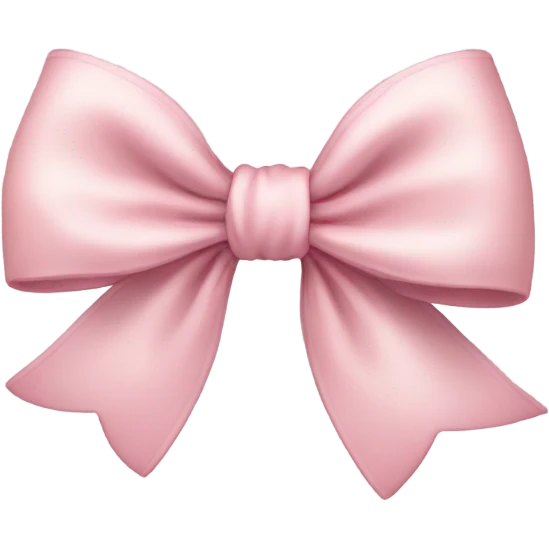 Soft light pink bow emoji