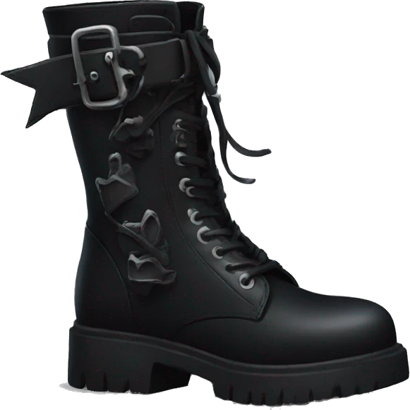 Black boots goth emoji