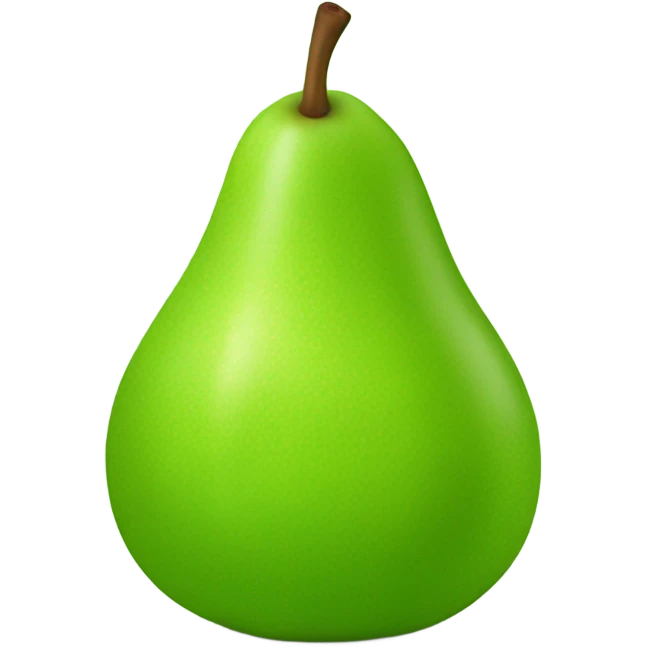 green Cube shaped pear emoji