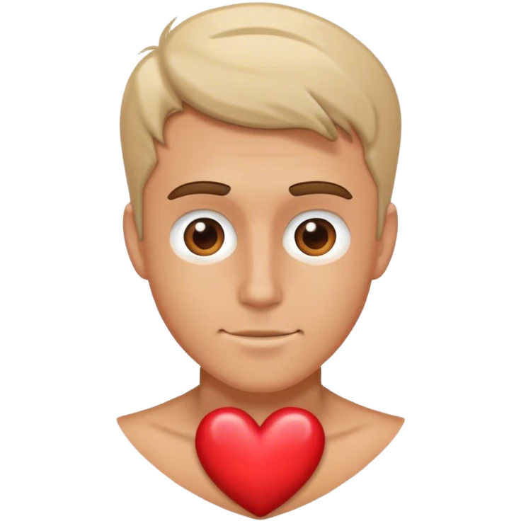 white man showing heart emoji
