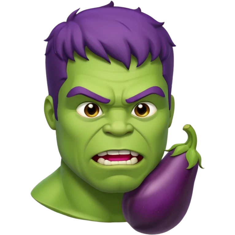 Hulk sucking on eggplant emoji