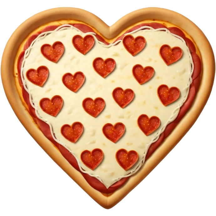 Heart shaped pizza emoji