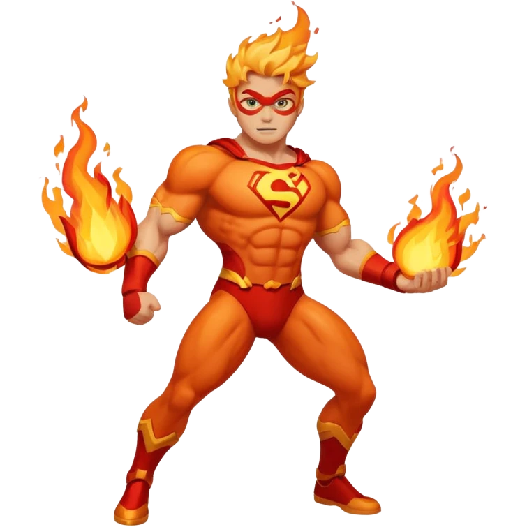 superhero burning emoji