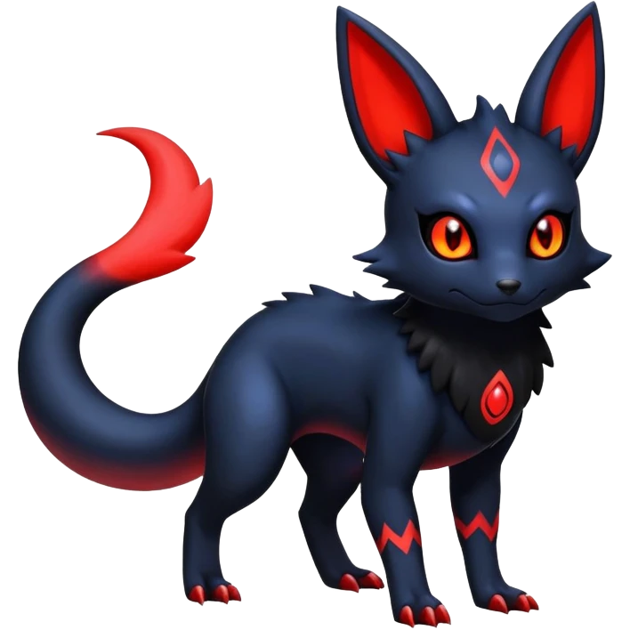 Salandit-Umbreon-Litten-Noibat-Fakémon-hybrid-creature (full body)  emoji