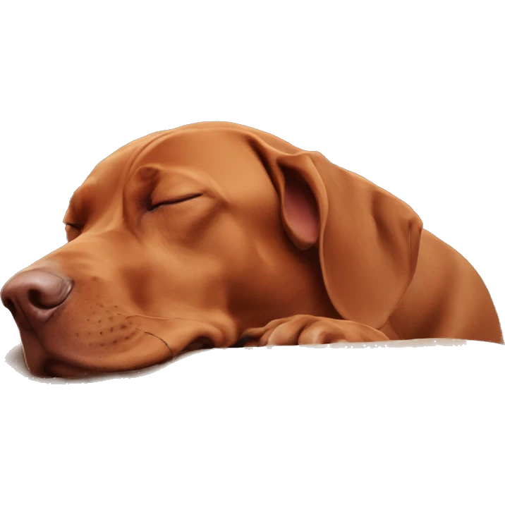 Vizsla curled up sleeping  emoji