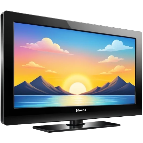modern slim plasma TV with wide screen emoji