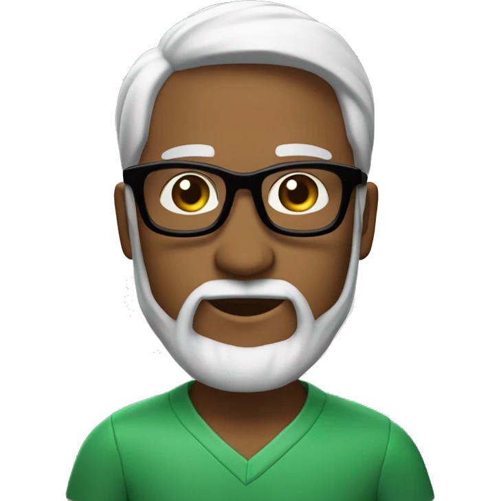 persona como dew 40 añps, color de piel blanca, con lentes cuadrados pero no tanto, los lentes de color negro, nariz grande pero no ancha, pelo negro con canas, barba candado negra con canas blancas emoji