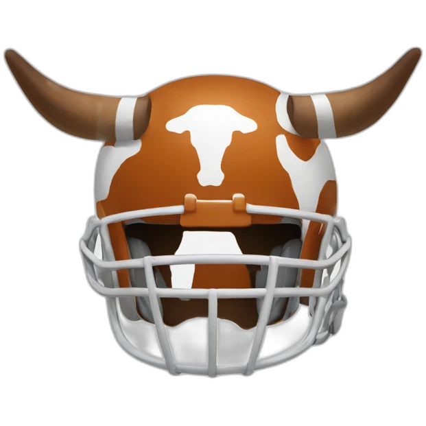 crying longhorn with football helmet emoji